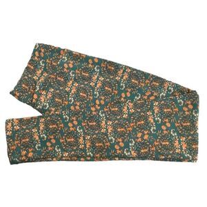 1415 LuLaRoe Leggings Size OS Green and Gold Leaves Print New